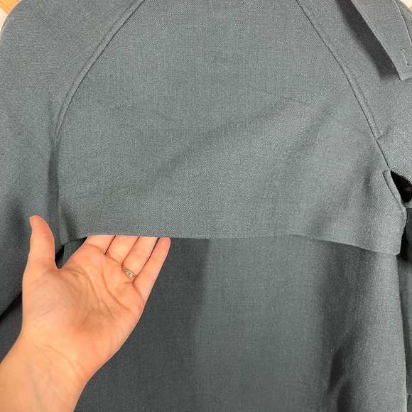 Rebecca Minkoff Teal Blue 'Pierre' Double Breasted Cape Coat Women’s Size XS - Picture 10 of 11